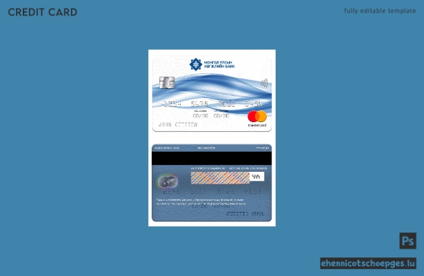 Beispielvorschau der Mastercard der Mongolischen Entwicklungsbank